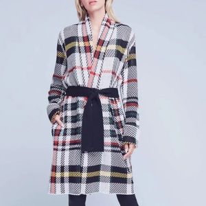 L’agence Birdie Oversize Plaid Sweater Coat